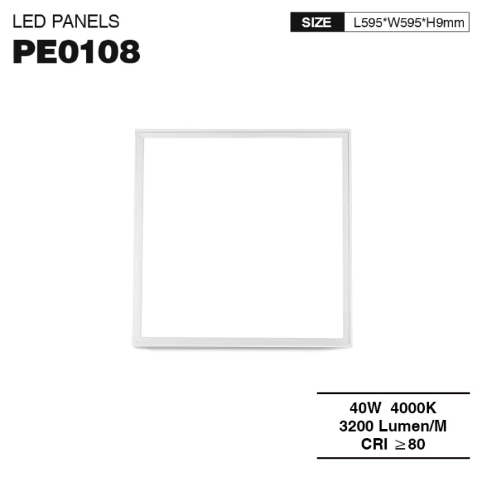 GD хавтгай чийдэнгийн хажуугийн гэрэл 4000K PLE001-PE0108 - Хавтгай самбар LED гэрэл-Таазны гэрэл--01