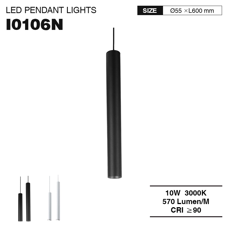 I0106N–10W 3000K 36˚N/B Ra90 White–  Pendants Lights-Bar Pendant Light--01