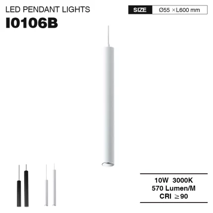 I0106B–10W 3000K 36˚N/B Ra90 White–  Pendants Lights-Bar Lighting--01
