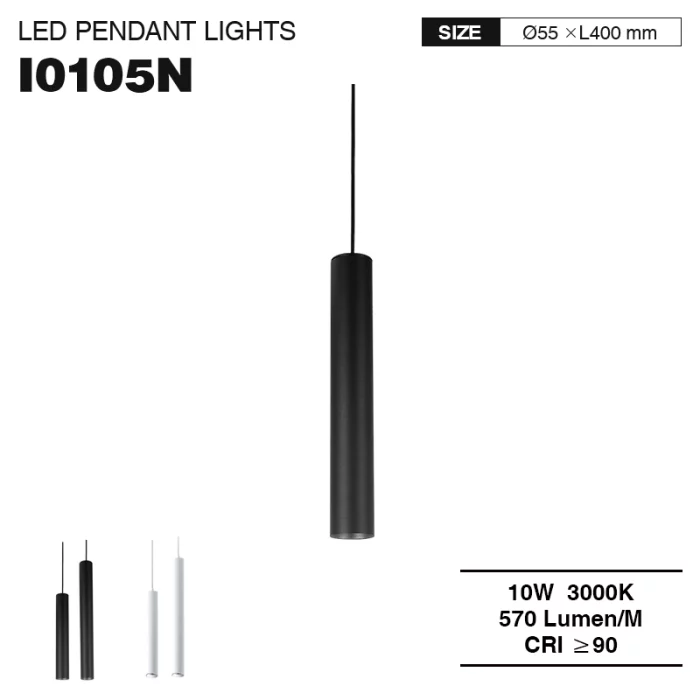 I0105N– 10W 3000K 36˚N/B Ra90 سفید– چراغهای آویز–روشنایی آویز مدرن–-01