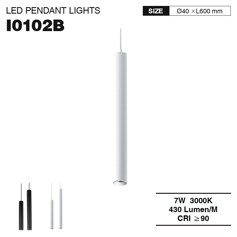 I0102B –7W 3000K 36˚N/B Ra90 سفید– چراغ های آویز-روشنایی آویز مدرن--01