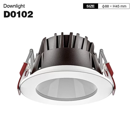 D0102 - 8W 4000K 70°N/B Ra90 White - Mga Recessed Spotlight-Commercial Recessed Lighting-CDL001-E-01