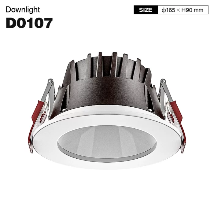 D0107 - 24W 3000K 70°N/B Ra90 White - Recessed Spotlights-24W LED Downlight-CDL001-E-01