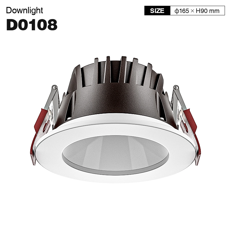 D0108 - 24W 4000K 70°N/B Ra90 White - Recessed Spotlights-Living Room Recessed Lighting-CDL001-E-01