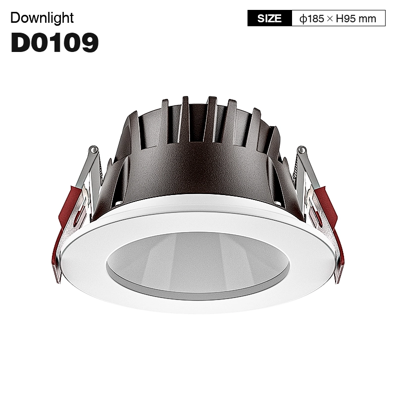 D0109 - 30W 3000K 70°N/B Ra90 White - Recessed Spotlights-Bedroom Recessed Lighting--01