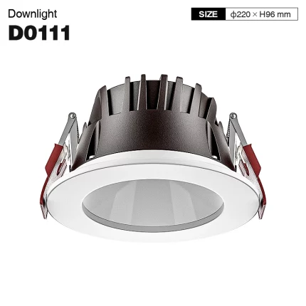 D0111 - 40W 3000K 70°N/B Ra90 White - Recessed Spotlights-Bathroom Recessed Lighting--01