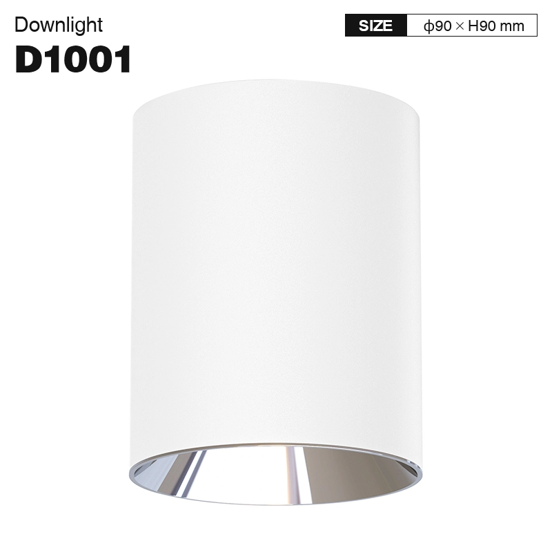 D1001 - 7W 3000K Ra90 UGR≤28 White - Downlight-Retail Store Lighting--01