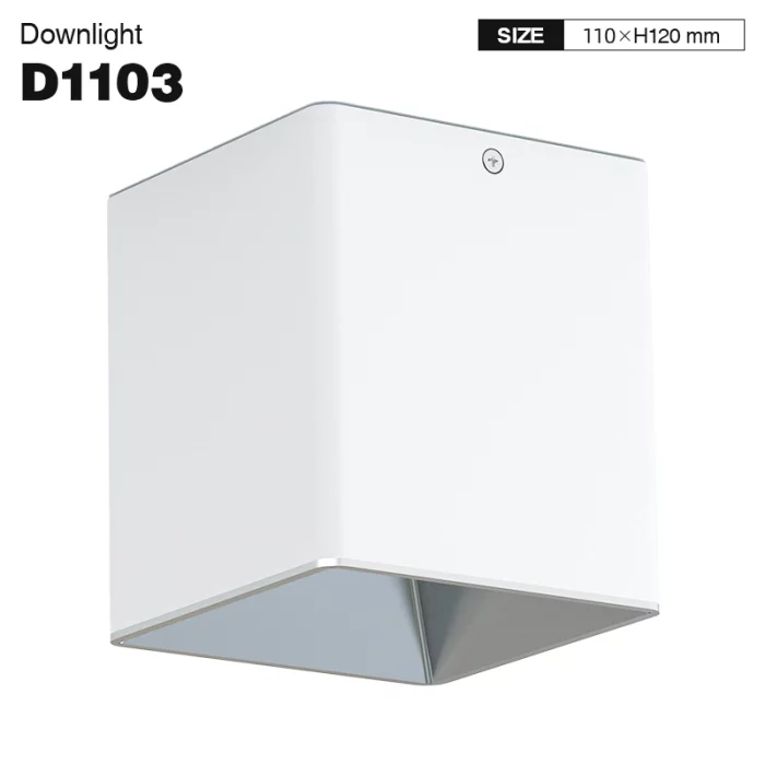 D1103 - 20W 3000K Ra90 UGR≤24 White - Downlights-Surface Mounted Downlights--01
