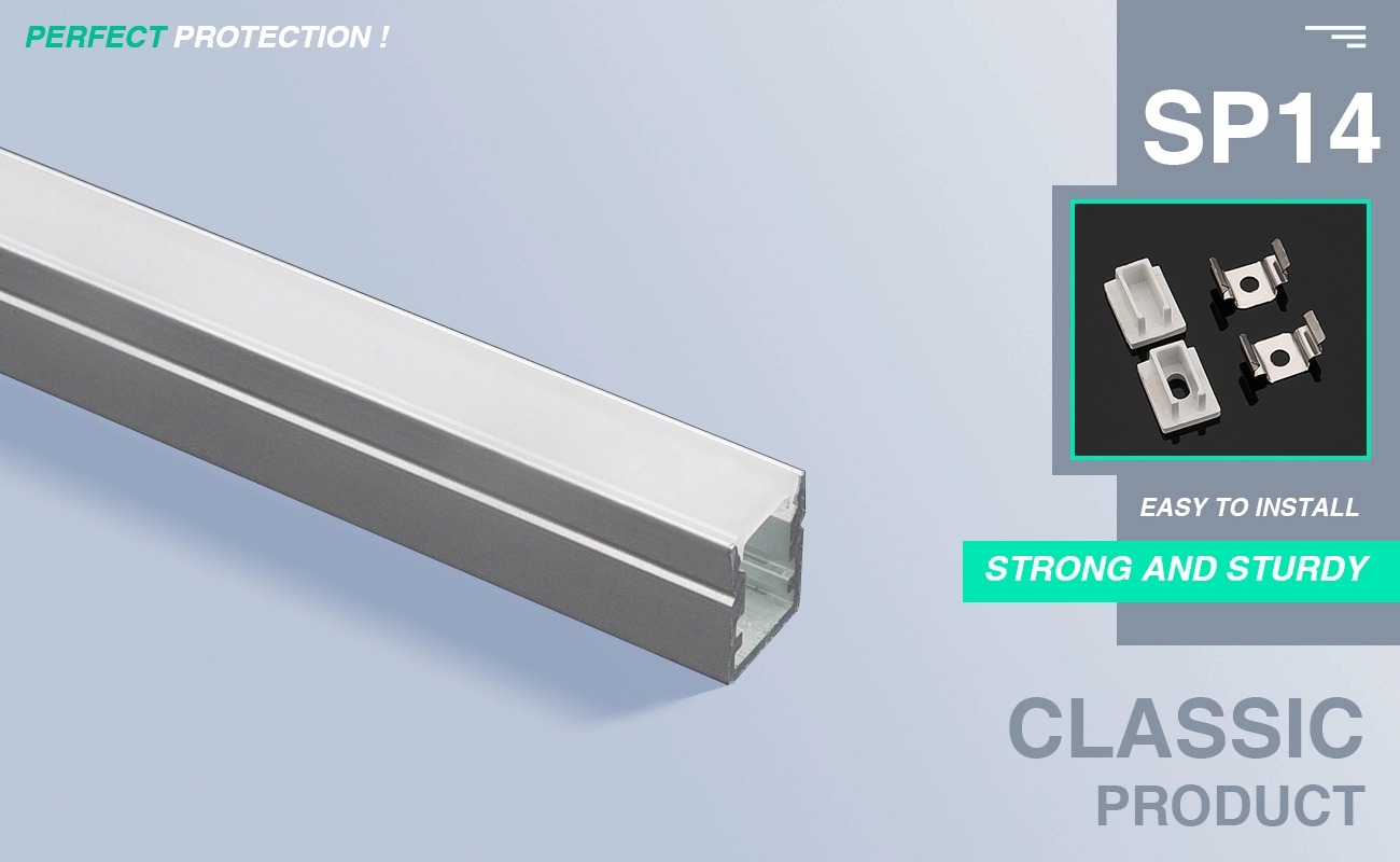LED Aluminum Channel L2000×10×13mm - SP14-Recessed LED Channel--01