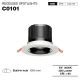 C0101– 5W 3000K 24˚N/B Ra90 White – LED Spotlights Recessed-Bathroom Recessed Lighting-CSL001-A-01