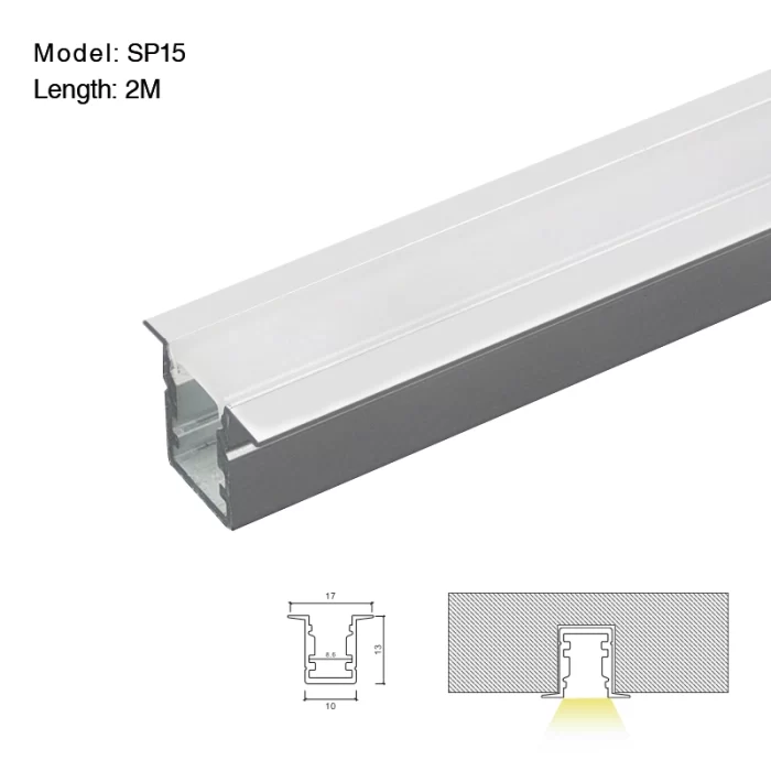 Светодиодный алюминиевый канал L2000×17×2713 мм - SP15-LED Profile--01
