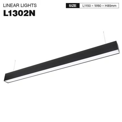 L1302N –20W 4000K 110˚N/B Ra80 Nero– Luci lineari a LED-Illuminazione per supermercati --01