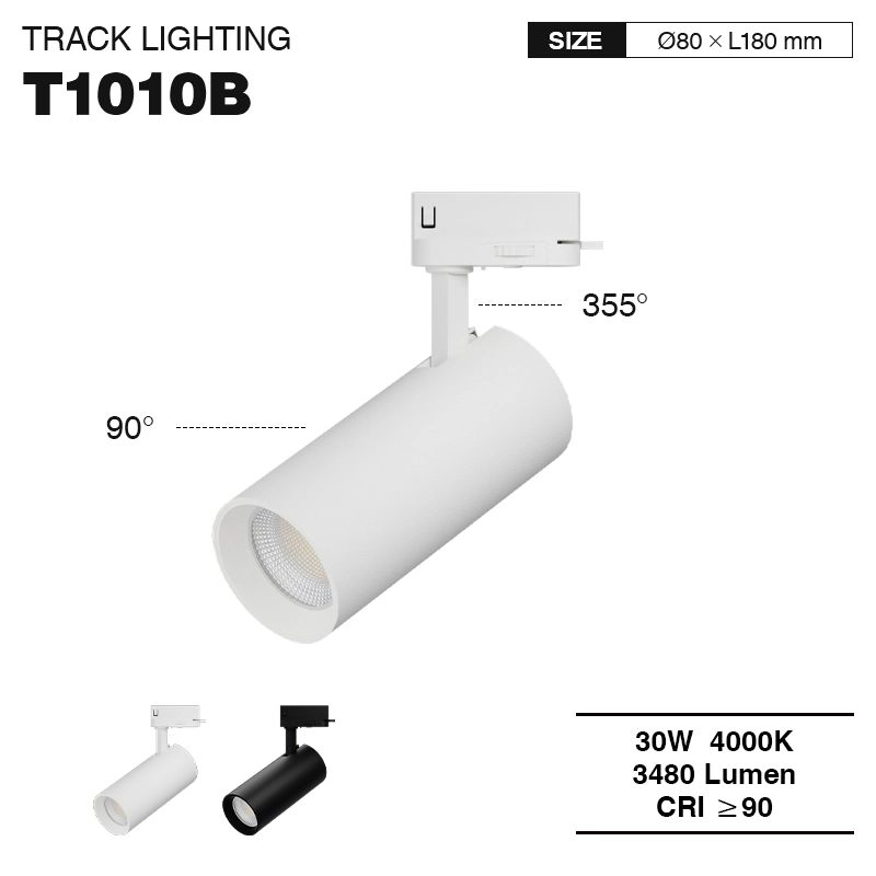 T1010B – 30W 4000K 36˚N/B Ra90 White –  Track Lights-Office Lighting--01