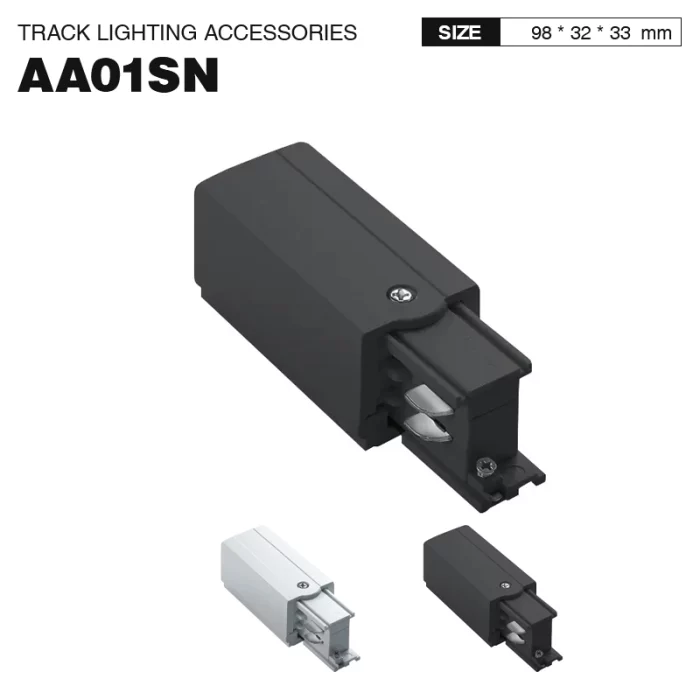 Conector de alimentare pătrat cu patru fire Stânga Negru TRA001-AA01SN Kosoom-Accesorii--01