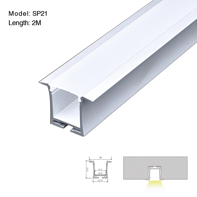LED Aluminum Channel L2000×36×27.6mm - SP21-Retail Store Lighting--01
