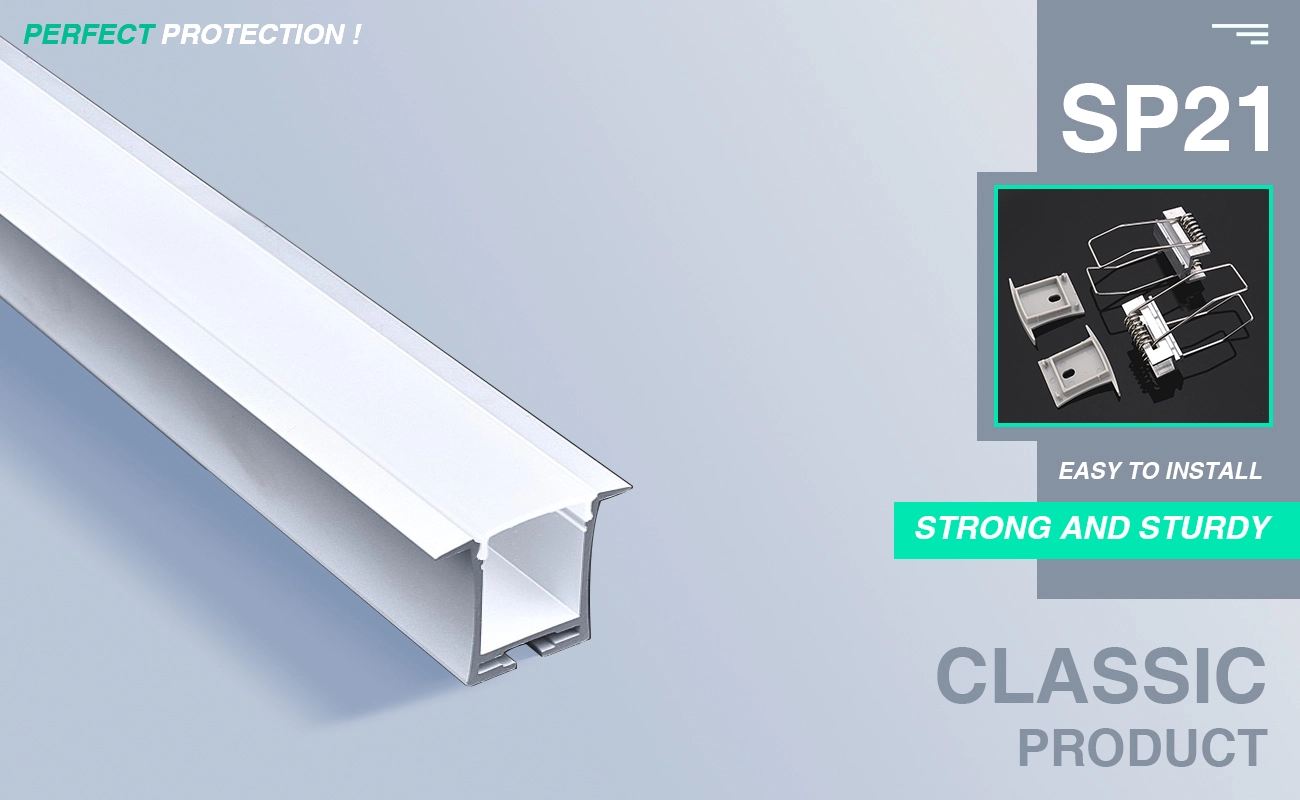 LED Aluminum Channel L2000×36×27.6mm - SP21-Recessed LED Channel--01