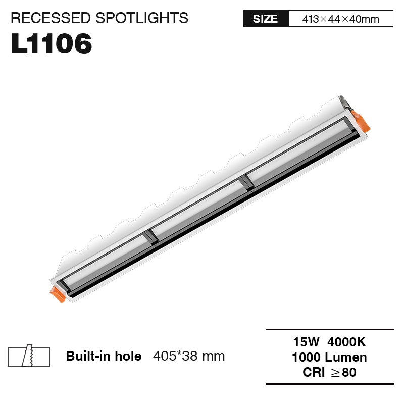 L1106 – 15W 4000K 20˚N/B Ra80 White–  Spotlight-15w LED Linear Lights--01