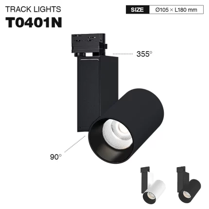 T0401N – 50W 3000K 55˚N/B Ra90 Black – Φωτιστικά τροχιάς-Φωτισμός κουζίνας--01