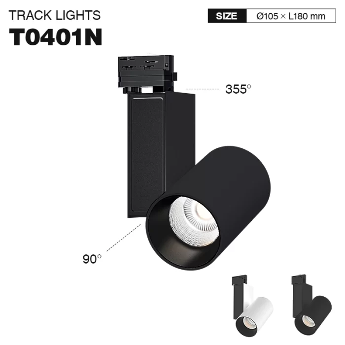 T0401N – 50W 3000K 55˚N/B Ra90 svartur – brautarljósabúnaður-eldhúslýsing--01