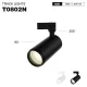 T0802N – 8W 3000K 24˚N/B Ra80 Noir – Luminaire sur rail-Éclairage sur rail de plafond--01