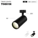 T0801N – 8W 3000K 24˚N/B Ra80 Black –  Track Light Fixture-Ceiling Spotlights--01