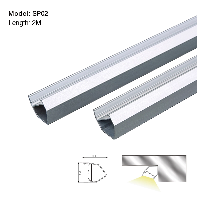 Profil LED L2000×19.3×15.4mm - SP02-Canal LED cu montare la suprafață--01