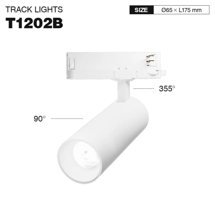 T1202B – 30W 4000K 36˚N/B Ra90 Λευκό – Φώτα πορείας LED-Λευκό Φωτισμός τροχιάς--01