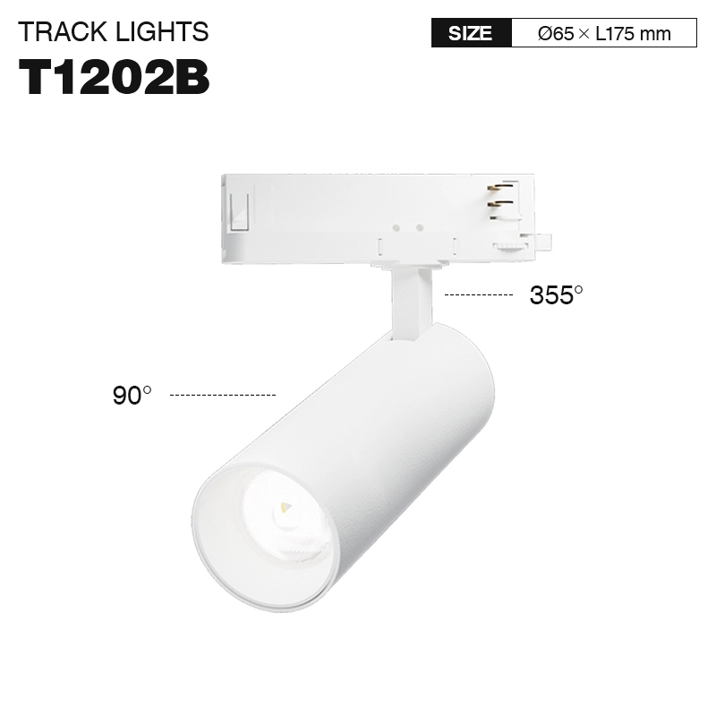 T1202B – 30W 4000K 36˚N/B Ra90 হোয়াইট – LED ট্র্যাক লাইট-হোয়াইট ট্র্যাক লাইটিং--01