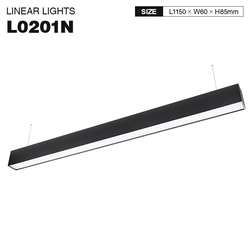 L0201N–40W 3000K 110˚N/B Ra80 কালো– লিনিয়ার লাইট-লিনিয়ার অফিস লাইটিং-SLL003-A-01