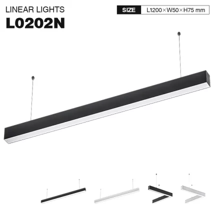 L0202N–40W 4000K 110˚N/B Ra80 Black– Linear Lights-40w LED Linear Lights--01