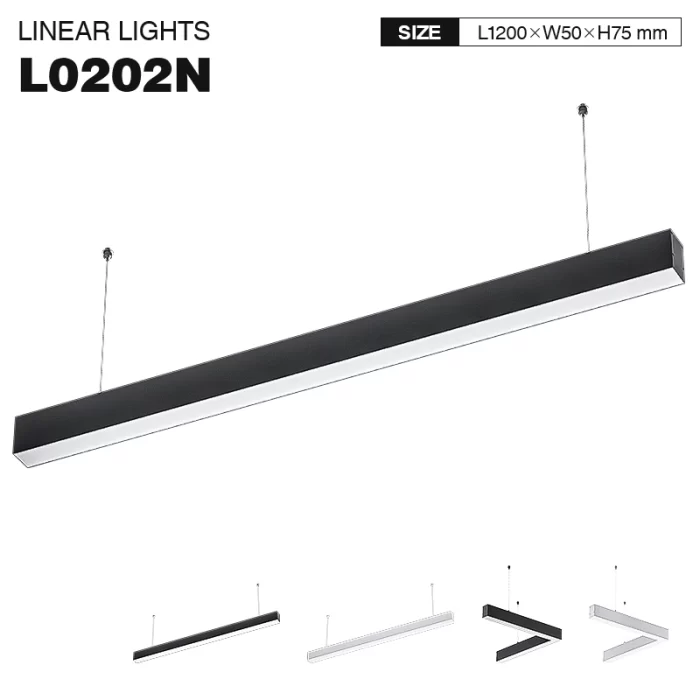 L0202N–40W 4000K 110˚N/B Ra80 Sort – Lineære lys-Garagebelysning-SLL003-A-01
