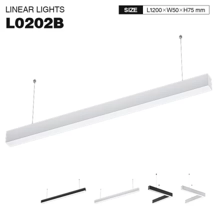 L0202B–40W 4000K 110˚N/B Ra80 Negru– Lumini liniare-Iluminat liniar pentru insulă de bucătărie-SLL003-A-01