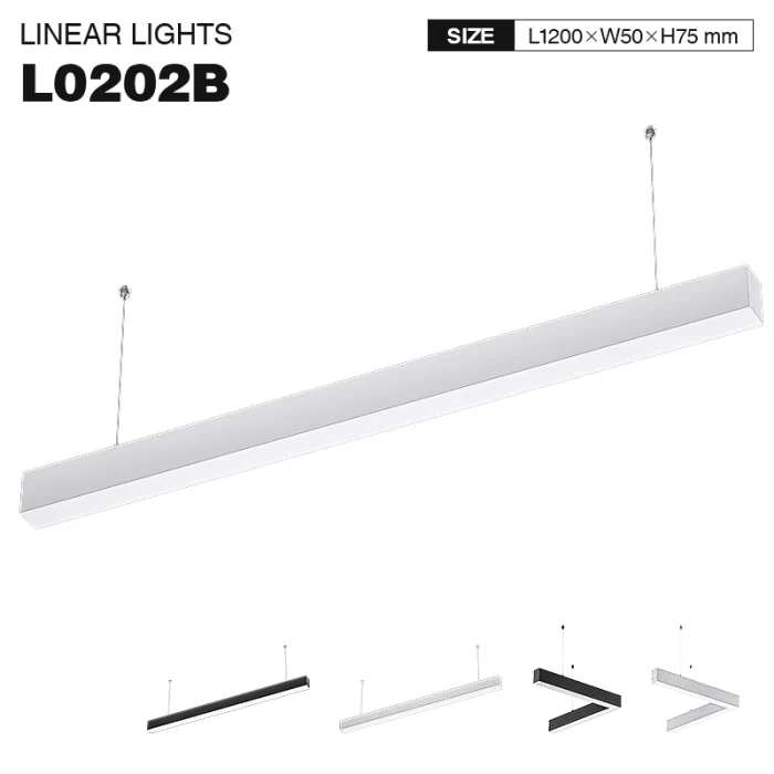 L0202B–40W 4000K 110˚N/B Ra80 Negro– Luces lineales-Iluminación lineal para isla de cocina-SLL003-A-01