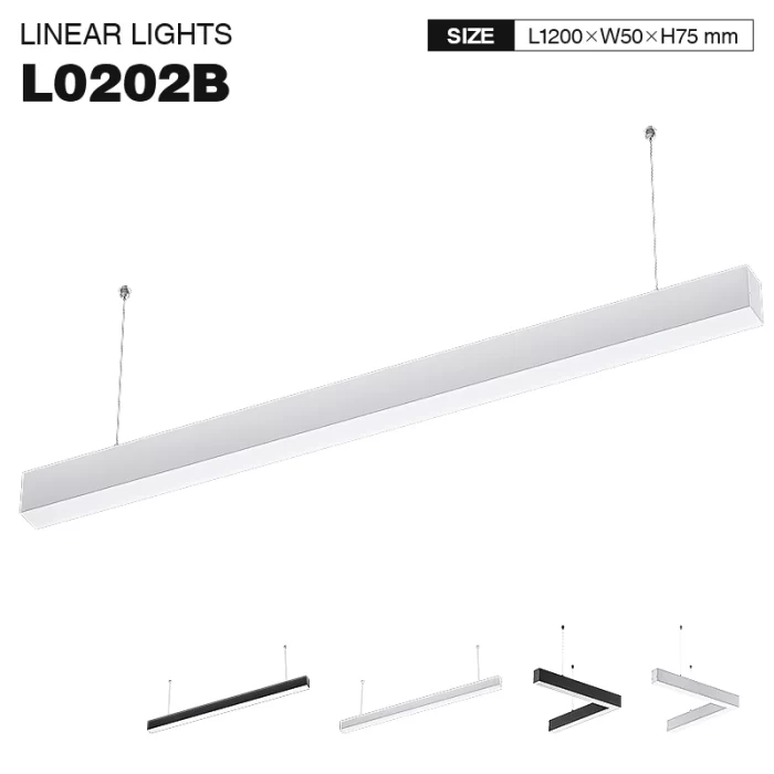 L0202B–40W 4000K 110˚N/B Ra80 ബ്ലാക്ക്– ലീനിയർ ലൈറ്റുകൾ-ലീനിയർ കിച്ചൻ ഐലൻഡ് ലൈറ്റിംഗ്-SLL003-A-01