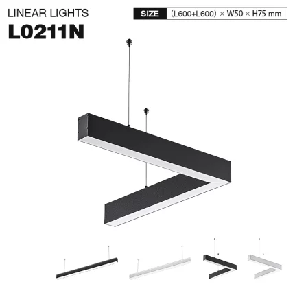 L0211N–40W 4000K 110˚N/B Ra80 Black – linijiniai žibintai – modernus linijinis apšvietimas – SLL003-A-01