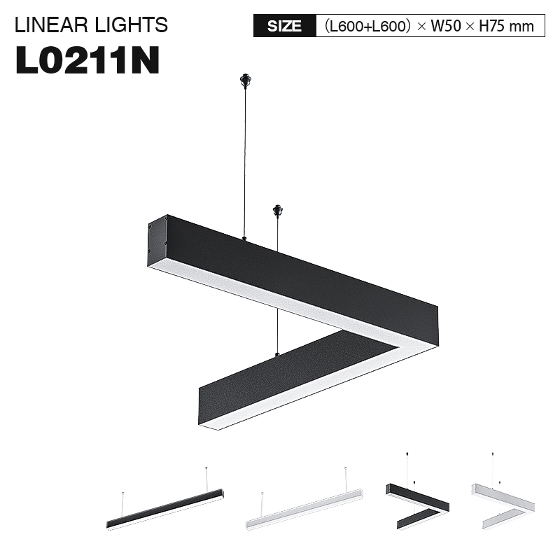 L0211N–40W 4000K 110˚N/B Ra80 Black– Linear Lights-Linear Light Supermarket--01