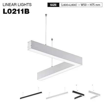 L0211B–40W 4000K 110˚N/B Ra80 Negre– Llums lineals-Llum lineal Supermercat-SLL003-A-01