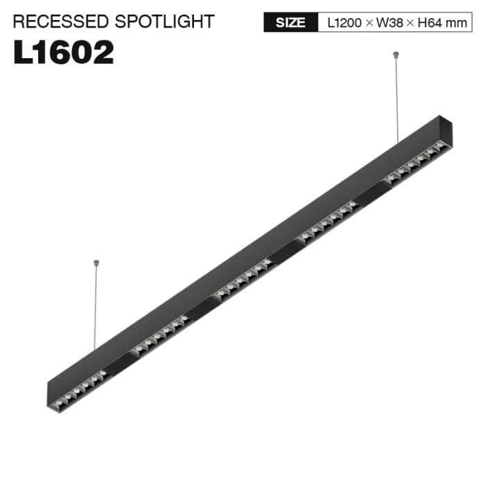 L1602 –30W 4000K 34˚N/B Ra80 Black– LED Linear Lights-30w LED Linear Light--01