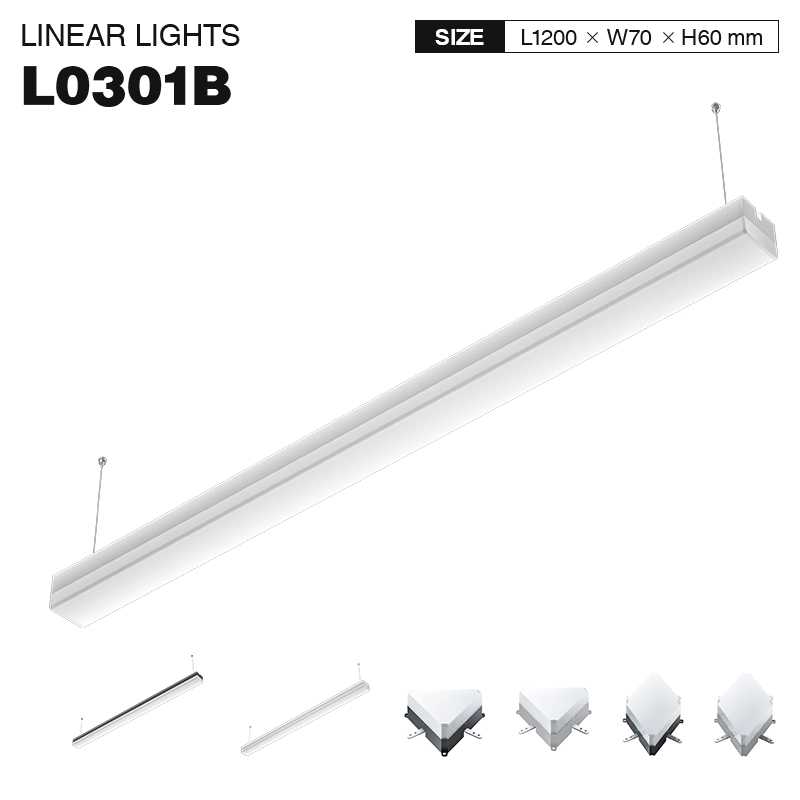 L0301B –40W 3000K 120˚N/B Ra80 White– LED Linear Lighting-Linear Chandelier Dining Room--01