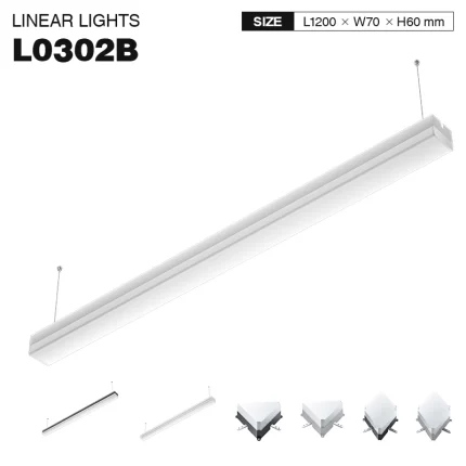 L0302B –40W 4000K 120˚N/B Ra80 Vit– LED linjär belysning-gymbelysning--01