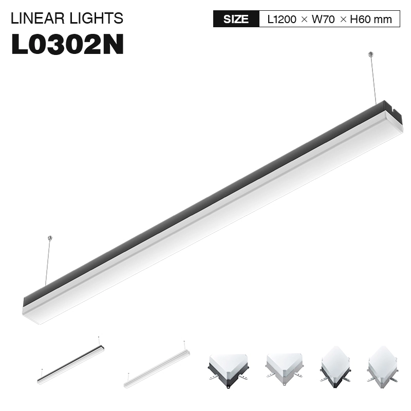 L0302N –40W 4000K 120˚N/B Ra80 Black– LED Linear Lighting-Gym Lighting--01