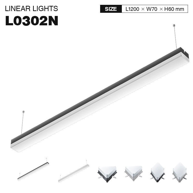 L0302N -40W 4000K 120˚N/B Ra80 ब्लैक- LED लीनियर लाइटिंग-40w LED लीनियर लाइट्स--01