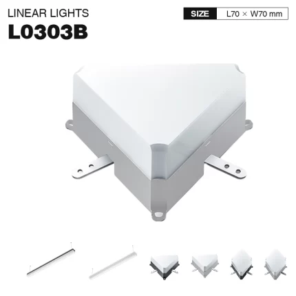 L0303B –3W 3000K 130˚N/B Ra80 Black - Triangular Module for LED Linear Lights-Linear Ceiling Light--01