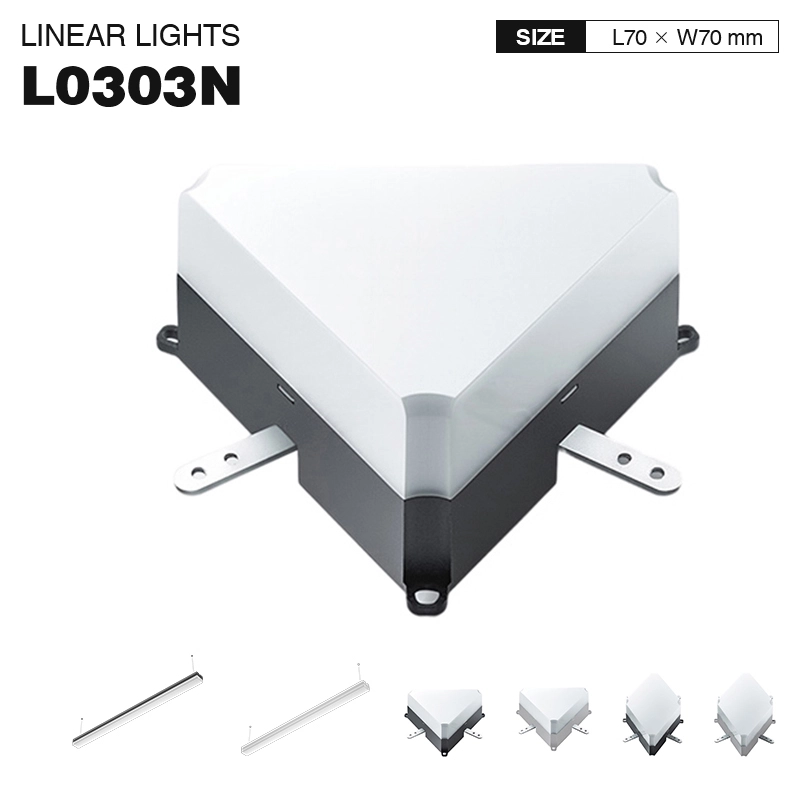 L0303N –3W 3000K 130˚N/B Ra80 Black - Triangular Module for LED Linear Lights-Linear Ceiling Light--01