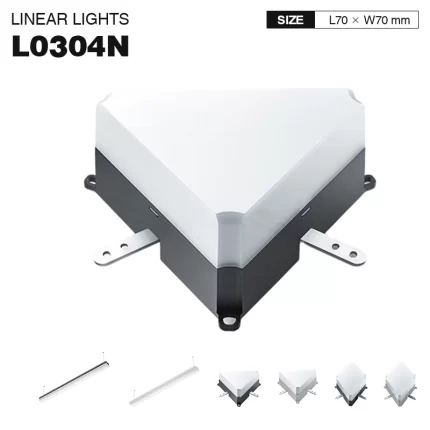 L0304N –3W 4000K 130˚N/B Ra80 Black - Triangular Module for LED Linear Lights-Office Lighting--01