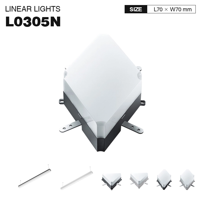 L0305N –4W 3000K 130˚N/B Ra80 Svart – Diamantmodul för linjära LED-ljus-stormarknadsbelysning --01