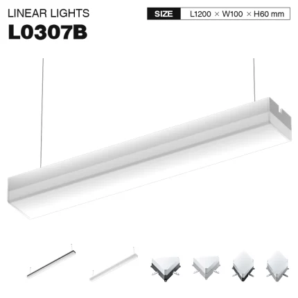 L0307B –50W 3000K 120˚N/B Ra80 White– LED Linear Light-Linear Office Lighting--01
