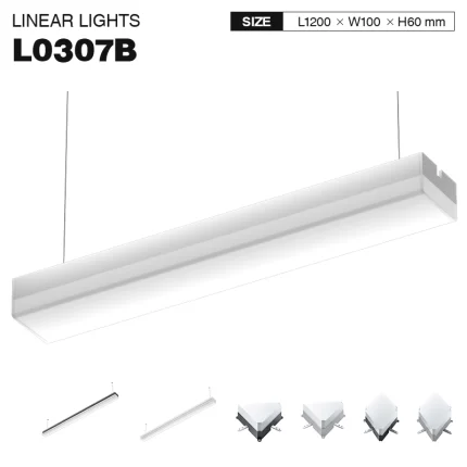 L0307B –50W 3000K 120˚N/B Ra80 Keʻokeʻo– LED Linear Light-Kitchen Island Pendant Lights--01