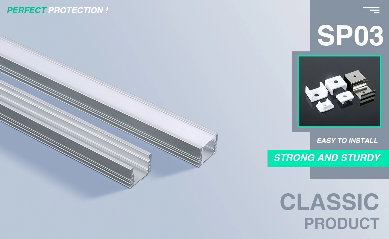 LED Aluminum Channel L2000×17.4×12.1mm - SP03-Ceiling LED channel--01