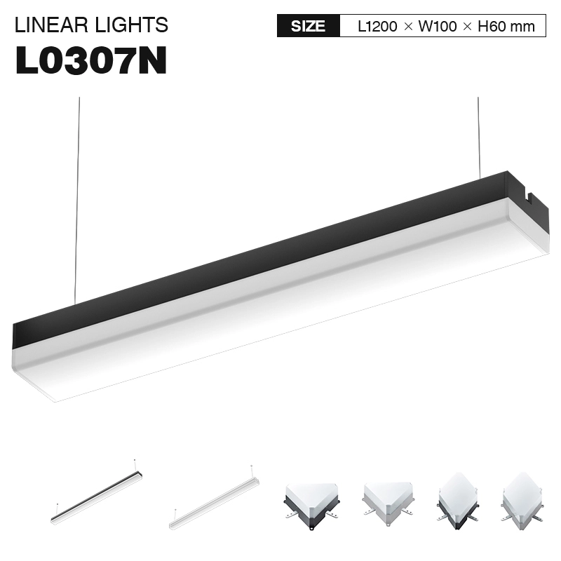 L0307N –50W 3000K 120˚N/B Ra80 Neru– Illuminazione lineare a sospensione--01